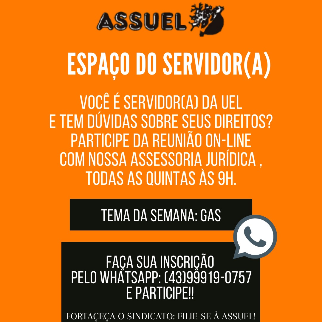 ESPAÇO DO SERVIDOR (A) - AÇÃO DAS DIFERENÇAS DA GRATIFICAÇÃO DE ATIVIDADE DE SAÚDE (GAS) - (03/12/20)